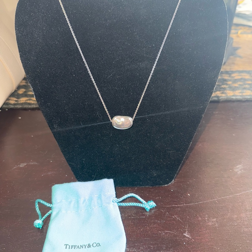 Tiffany & Co. Silver Oval Pendant Necklace